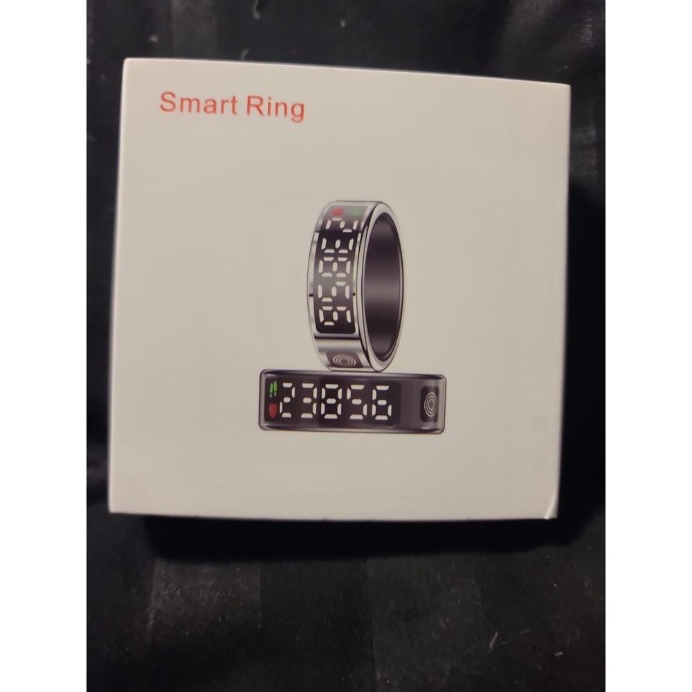 Smart Ring Health Tracker Gold Sz 11 with LED Display Screen, IP68 Waterproof